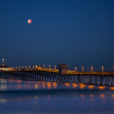 Lunar Eclipse over Imperial Beach Pier