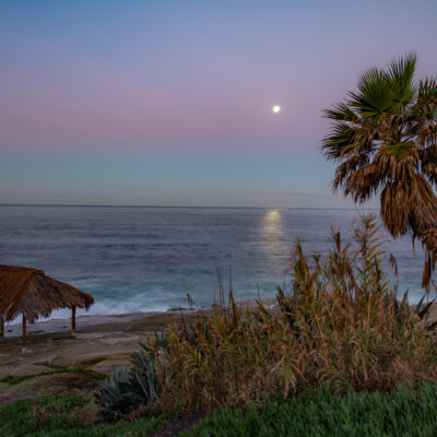 Moonset over Windansea Beach
