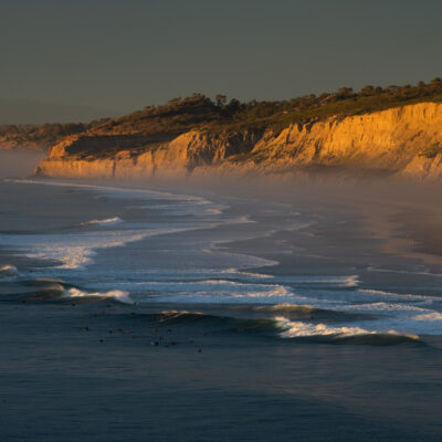 Torrey Pines Cliffs and Black's Beach at Sunset