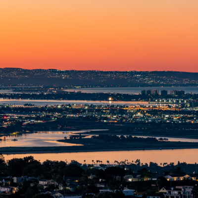 San Diego at Sunrise from Mt. Soledad - Panorama