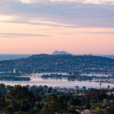 Point Loma at Sunrise from Mt. Soledad
